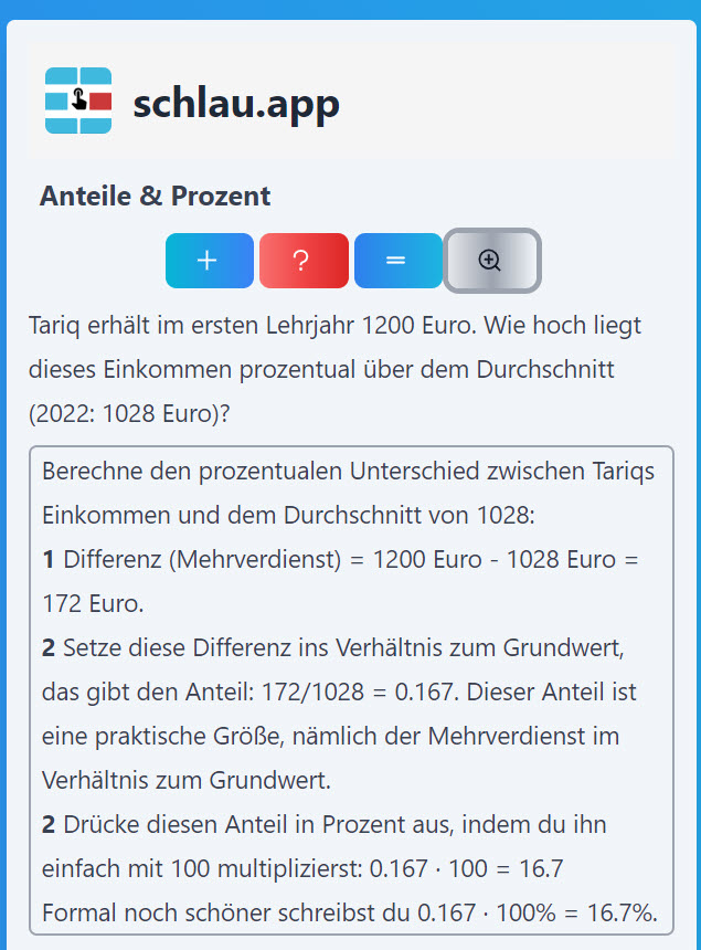 Anteile und Prozent: Explainer