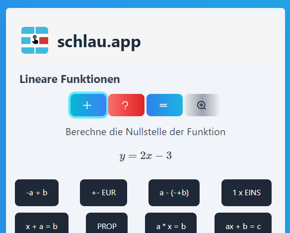 Die Nullstelle einer linearen Funktion berechnen