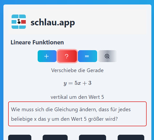 Lineare Funktionen: Verschiebung in y-Richtung