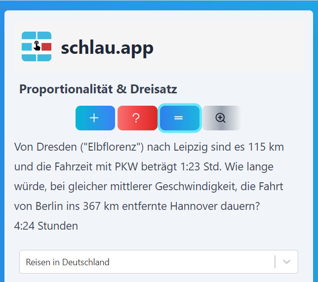 Dreisatz: Aufgabe
