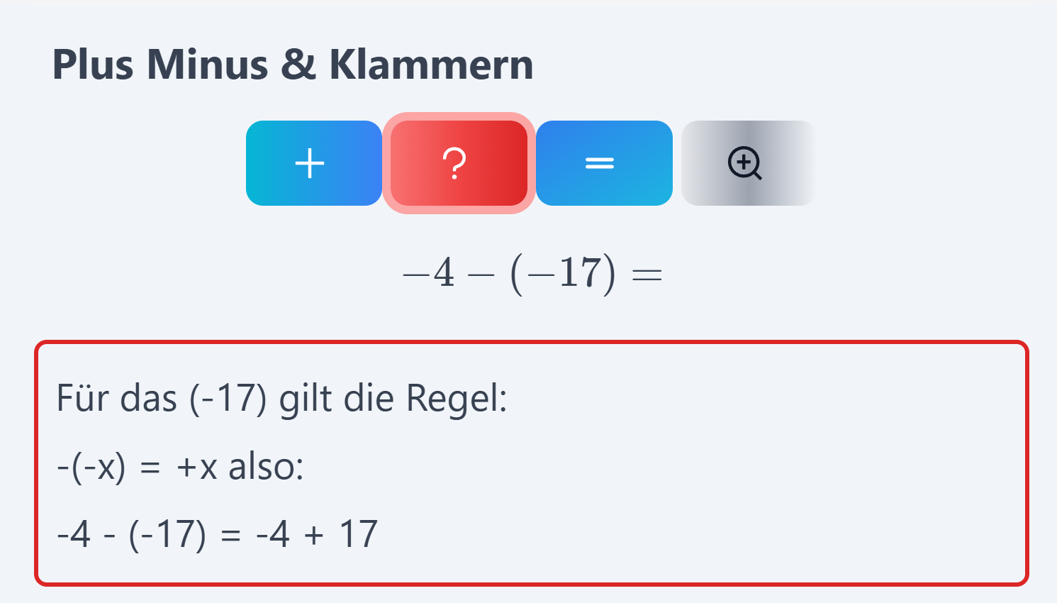 Mit Klammern rechnen