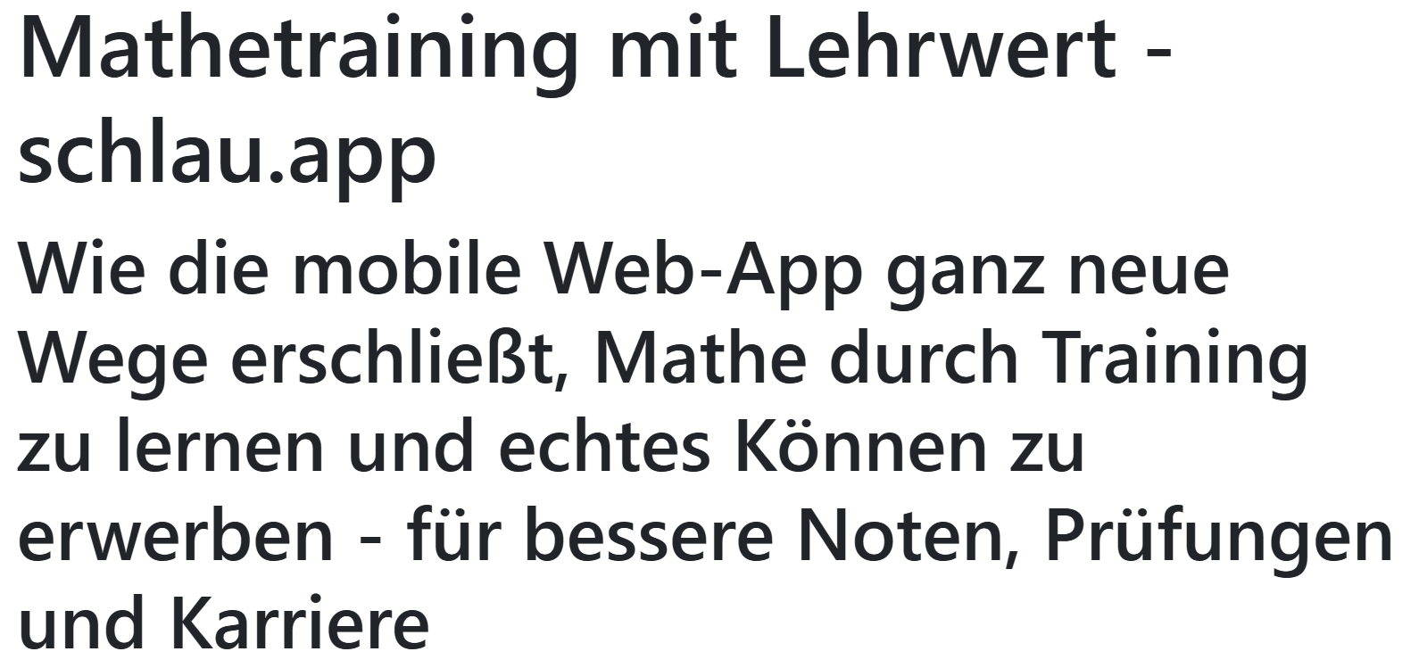 Dokumentation für Lehrkräfte und Eltern