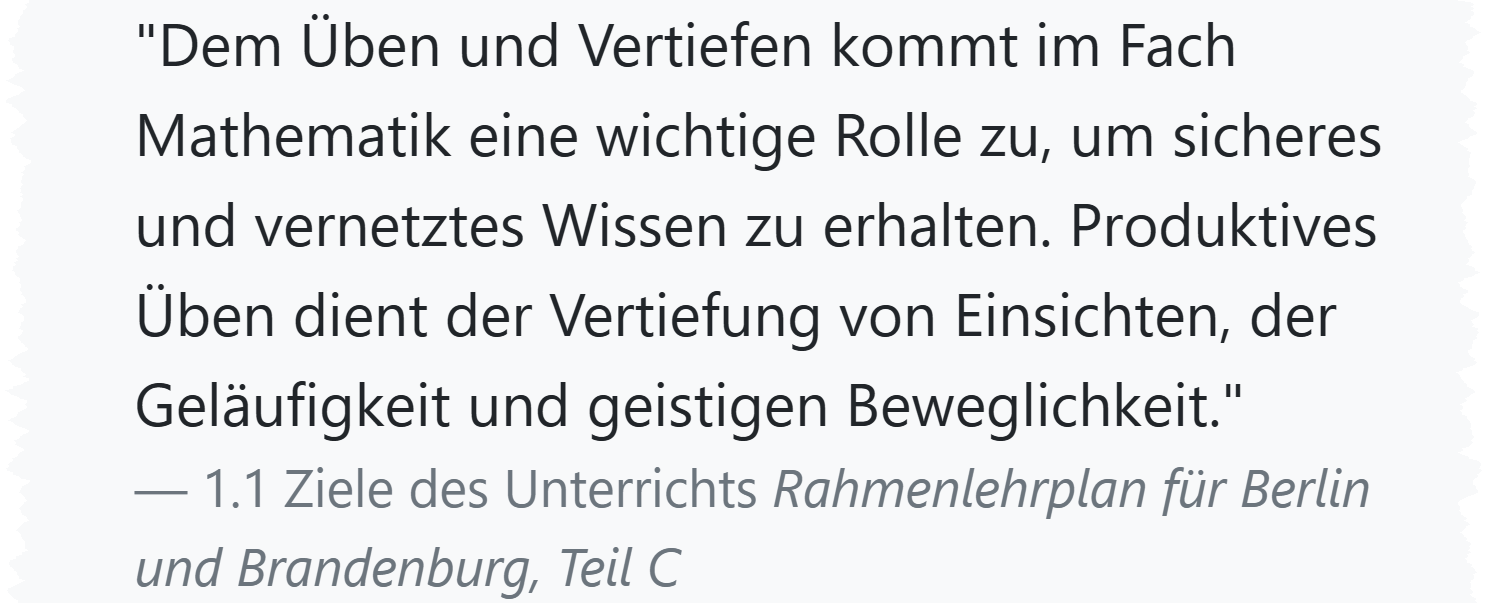 Konform mit Rahmenlehrplan