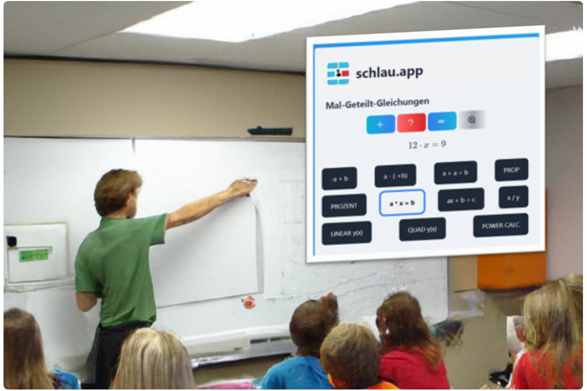 schlau.app zentral im Klassenraum